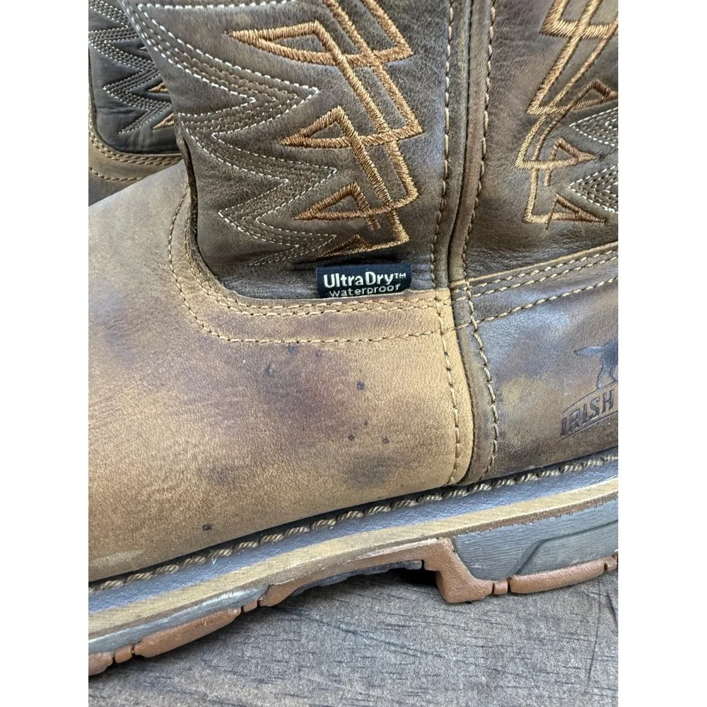 Irish Setter Marshall Wellington Mens 9 D Waterproof Western Work Boots Brown